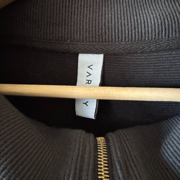 Varley Vine Half Zip Pullover Sweatshirt Sz Md Ribbed Gold Hardware Shawl Collar - Picture 3 of 16